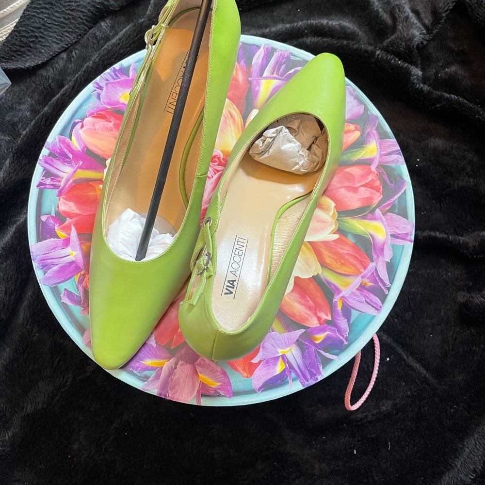 Via Spiga Lime Green Heels